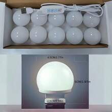 Makeup Mirror Light Bulb, Suitable For Dressing Tables And Dressing Rooms, With 10 Dimmable Bulbs, Three-Color Makeup Light For Birthday Parties, USB Dimmable Lens Light, Color And Brightness Adjustable. - 1 bộ - Xem 10