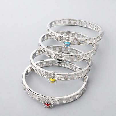 falinne سوار فضة عيار 925 بتصميم سداسي على شكل خلية نحل ملونة، موضة ربيع/صيف 2026 الأوروبية والأمريكية الجديدة، سوار خلية نحل مجوف مرصع بالزركونيا، هدية عيد الحب للحبيبة، مناسب للنساء