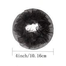 Invisible Hair Net Bun Set, Black Mesh Bun Net With Drawstring Ball Head, Daily Wear Hair Bun Accessory - Black - View 2