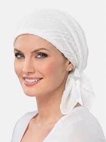 1件装女士褶皱雪纺头巾帽，发带头巾，适合日常使用 - 多色 - 查看 13