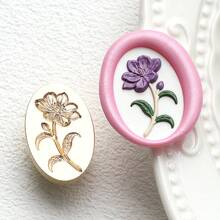 Cabezales de sello de cera con patrón floral en relieve - Rosa, Diente de león, Cabezales de sello de cobre con tulipán - Multicolor - Ver 6