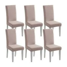 1/2/4/6pcs Stretch Jacquard Chair Covers, Removable & Washable, Suitable For Home, Restaurant, Party - one-size - View 11