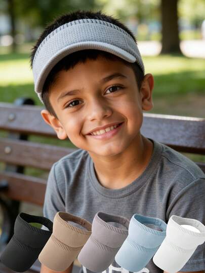 1 pieza Sombrero de sol unisex para deportes al aire libre, sombrero sin parte superior para niños, gorra de sol para deportes al aire libre