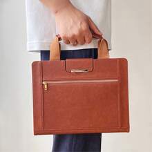 手提包式通用平板电脑保护套，适用于 Pro 11 英寸、10.5 英寸、Air11、M4、M3、M2、A16、10、9、8、7 代、10.2 英寸平板电脑，带卡槽和口袋，可作为电子书阅读器和电子书收纳包使用。 - 棕色 - 查看 7