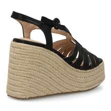 shoes&blues.es Sandales compensées et à plateforme pour femmes - Noir - Voir 4