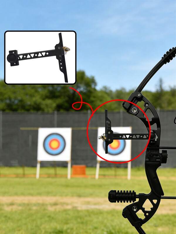 1pc Outdoor Hunting Archery Equipment T-Type Recurve Sight, ABS Material Recurve Bow Sight, Adjustable 4-Direction Sight For Archery Competition, Accessories To Improve Bow Shooting Accuracy