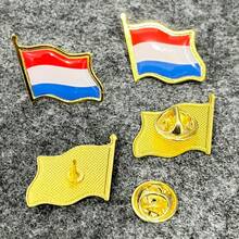 2 piezas Alfileres de bandera de diferentes países, insignias de bandera de resina ondulada, broches de medalla de aleación, adecuados para varios eventos, festivales, conferencias, alfileres de solapa - Multicolor - Ver 13