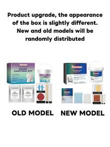 DOWMOO Kit de molde de mano DIY, polvo de clonación para modelo de mano 3D, juego de molde de mano de recuerdo DIY, ¡sensación ceremonial! Juego de herramientas DIY de molde de mano para parejas, el yeso captura la ternura de la búsqueda mutua, perfecto para un aniversario - Multicolor - Ver 11