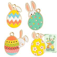 GIURKUU 1 Set (4pcs) Easter Needle Holders, Rabbit & Egg Shaped Magnetic Needle Minders For Embroidery & Sewing Needle Organization - A - View 4