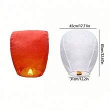 20/10/5/3/1個 紙燈籠/天燈/許願燈，加厚橢圓形白色手工紙燈籠 - 彩色 - 查看 2