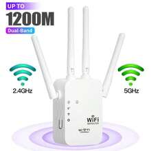 WiFi Extender 2025E 1200Mbps Dual Band 5GHz 2.4GHz Signal Booster Covers 10000 Sq Ft 50 Devices Repeater With Ethernet Port For Home Gifts - 查看 2