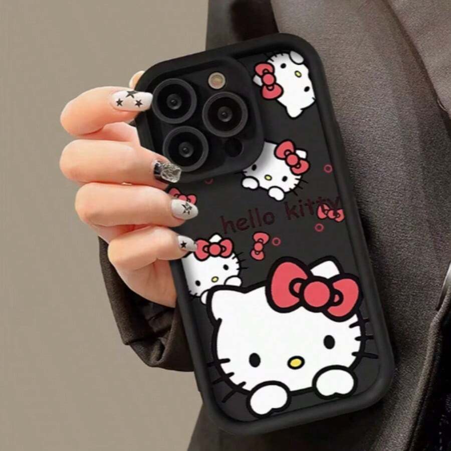 SANRIO 1个新款Hello Kitty蝴蝶结卡通少女手机壳,时尚百搭,兼容 11/12/12 Pro、13/14/15、13 Pro/14 Pro/15 Pro、12 Pro Max/13 Pro Max/14 Pro Max/15 Pro Max、16、16 Pro、16 Pro Max、17、17 Pro、17 Pro Max,TPU材质,防震,独特个性化设计 - 彩色 - 查看 1