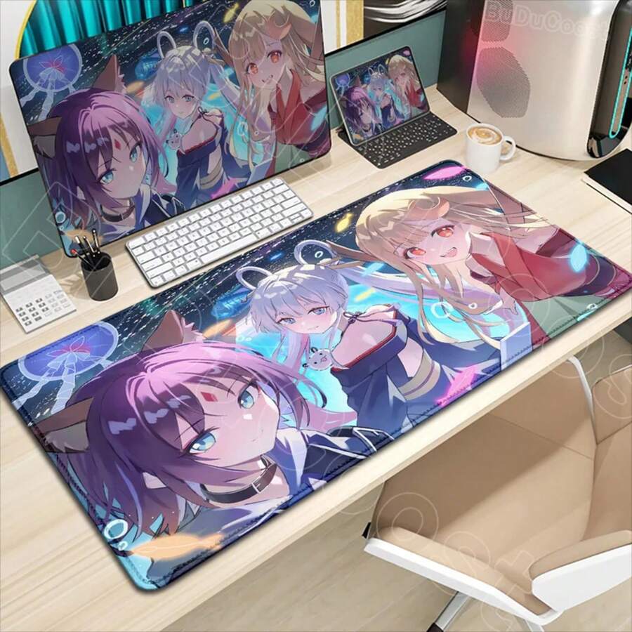 HD Printed Anime Mouse Pad Cute Cosmic Princess Kaguya Iroha Sakayori Yachiyo Runami Non-Slip Keyboard Mat For Geeks And Gamers - LW 4 - Xem 1