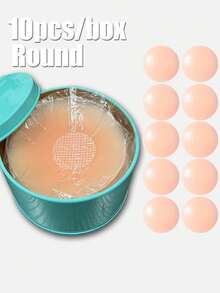 2/10片装可重复使用隐形乳贴，防滑隐藏式设计，适合多种场合 - 淺粉色 - 查看 11