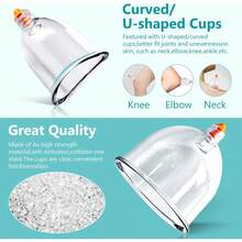Portable Upgrade 20 Pcs Massage Therapy With Case, Pump Suction Cups For Cellulite Muscle Pain Relief Physical Therapy. - 20cups - View 2