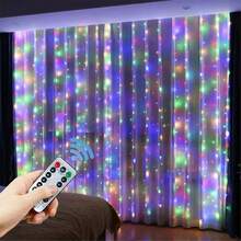 1pc 8 Lighting Modes Window Curtain String Lights, USB Powered Indoor LED Lights For Atmosphere, Holiday, Birthday Party, Wedding, Vacation Room Window Decor (Remote Control Batteries Not Included) - USB Plug - View 15