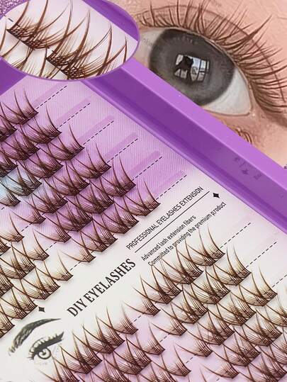 96 Clusters Brown False Eyelashes, Natural DIY Prank Comics, Fish Tail Fairy Ultra-Fine Stem Feather Tail Grafting Eyelashes, Cross Wedding Parties And Clubs, Daily Work Meetings, Nightclubs, Photography Studios, Natural False Eyelashes Suitable For Beginners To Wear Curly False Eyelashes, Dolls Of Students, Celebrities, Bloggers, Fairies From All Over The World, Cute Girls Like To Wear Comfortable Natural False Eyelashes.