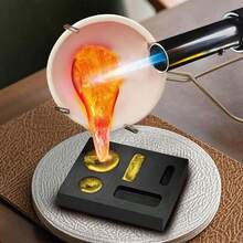 KLONKEE 9件套铸造工具组，包括坩埚、锭模、2根搅拌棒、陶瓷石英杯，适用于金、银和珠宝铸造 - 彩色 - 查看 7