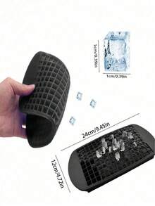 1pc Small Square 160-Cavity Silicone Ice Cube Tray, With Good Cold Resistance And Durability, Can Be Used As Ice Mold, Pudding Mold, Suitable For Home, Bar And Other Occasions, Easy To Use. - Multicolor - View 10