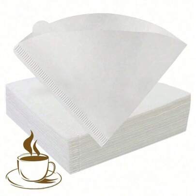 40/100 tờ giấy lọc cà phê hình nón, dễ sử dụng, thiết kế cải tiến, phù hợp với máy pha cà phê nhỏ giọt và pha cà phê rót thủ công, giấy lọc cà phê rót thủ công hình chữ V, cốc lọc, phù hợp với cà phê rót thủ công, cốc lọc cà phê rót thủ công (màu trắng), văn phòng phẩm thiết yếu cho năm học mới.