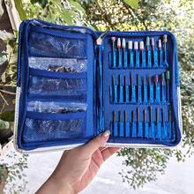 Bộ 33 mũi khoan móng tay kèm đai mài, kiểu Nga, gốm, cacbua vonfram, đầu mài móng hỗn hợp, dụng cụ làm móng trước khi mài, loại bỏ lớp biểu bì, tẩy sơn móng tay, gỡ đá trang trí, bộ dụng cụ làm móng hoàn chỉnh - Nhiều màu - Xem 4