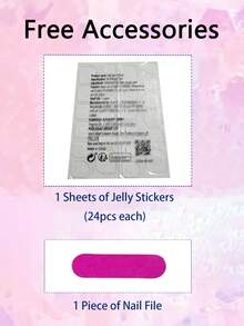 10pcs Y2K Black & Pink Bow Polka Dot French Press-On Nails, Cute 3D Cat Eye, Pearl, Blush Almond Fake Nails With 1pc Jelly Sticker & 1pc Nail File - Dusty Pink - View 5