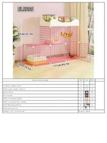 可堆叠双层猫屋，带储物架的模块化猫笼 - 彩色 - 查看 14