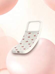 1pc Fashionable & Sweet Full-Screen Bow, Cherry, Black Heart Pattern Liquid Silicone Shockproof Soft Phone Case, Compatible With Apple 11/12/13/14/14Plus/15/15Plus/16/16Plus/17/17Pro - Multicolor - View 3