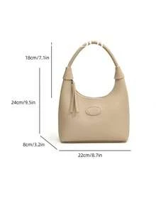 Minimalist Casual Versatile Daily Small Handbag For Women - Beige - View 9