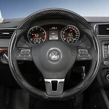 Hocasen For Segmented Carbon Fiber Steering Wheel Cover Sporty Style Non-Slip Comfortable Grip 2 Pieces/3 Pieces Set Options Quick-Install Design All-Season Compatibility For Tiguan/Golf/Polo/Passat/Jetta/ID.3/ID.4/Atlas/Teramont/Taos/T-Cross/Taigo/Touran/Multivan/Caddy/Amarok/Crafter/Transporter/Gol/Virtus/Voyage/Nivus/Touareg/ID.5/ID.7/ID. Buzz Black Blue Silver Red White - Sectional Carbon Fiber Steering Wheel Cover - View 22