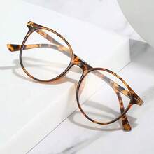 1副方形镜框时尚铆钉无度数眼镜 - 彩色 - 查看 4