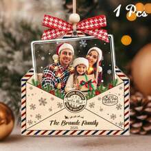2025 Personalized Family Photo Decor, Customized Christmas Card Decorations, Holiday Commemorative Gifts, New Year Tree Ornaments - Multicolor - View 10
