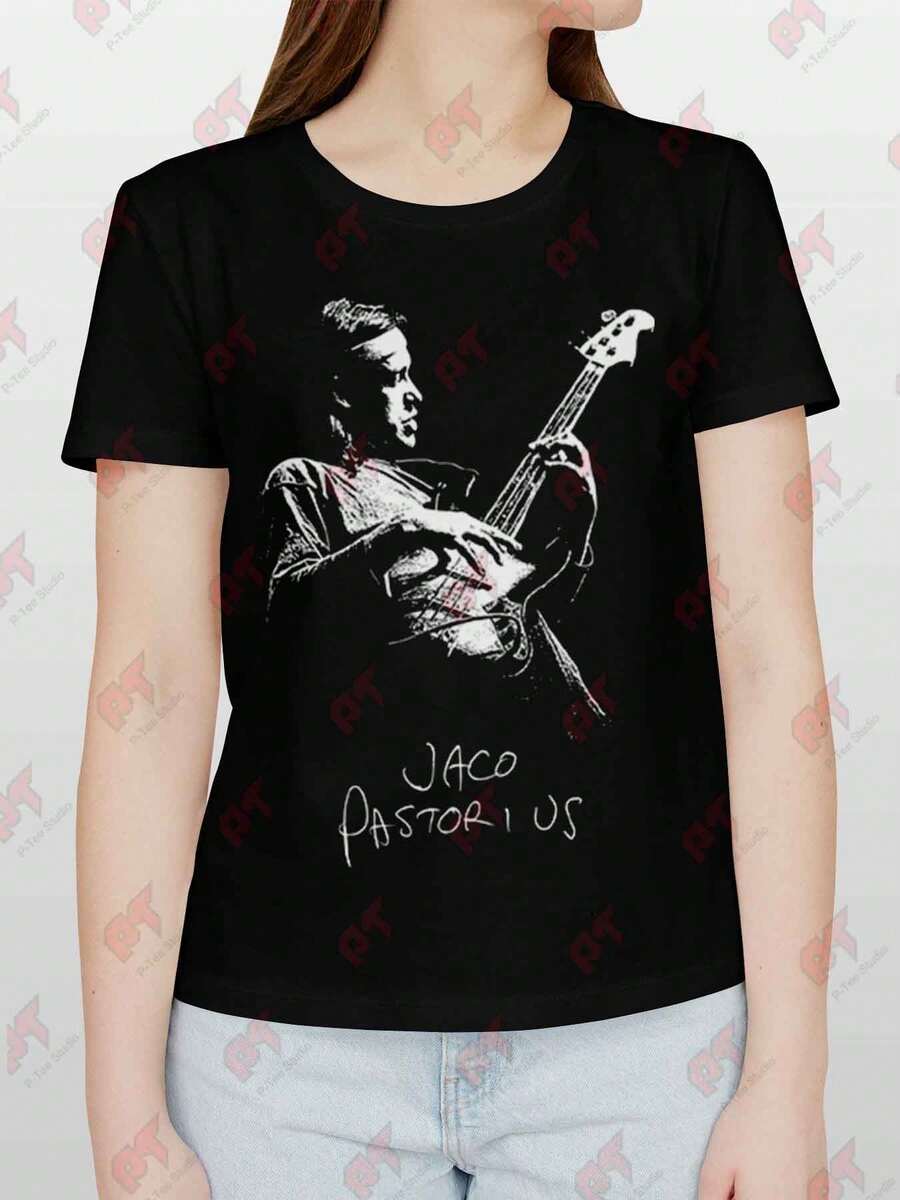 Jaco Pastorius Signed Black Unisex T-Shirt - Black - View 1