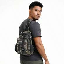 Men's Camouflage Chest Bag Tactical Sling Backpack – Multi-Pocket Crossbody Shoulder Bag For Hiking, Cycling, Travel And Daily Carry - Multicolor - View 10