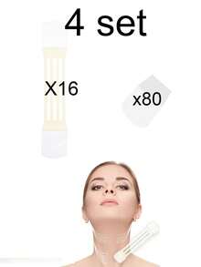 Invisible Neck Lift Tape Neck Instant Lifting Firming Tape Improves Neck Lines Wrinkles High Elastic Breathable Lifting Invisible Reusable Waterproof Use Before Makeup (2 Strips+10 Patches) - Multicolor - View 14