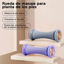 Rodillo de masaje para la fascia plantar de material de gel suave, apto para yoga, entrenamiento físico y ejercicios del arco del pie. Un masajeador podal doméstico que ayuda a aliviar la tensión muscular y mejorar la circulación sanguínea - Morado - Ver 3