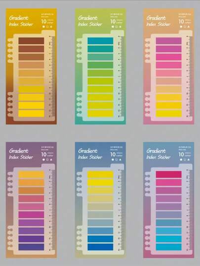 6 قطع (1200 ورقة) ملصقات لاصقة ملونة من البولي إيثيلين التيرفثالات، قابلة للكتابة، علامات إشارة شفافة قابلة لإعادة الوضع، ملصقات صفحات لاصقة، مناسبة للملفات والفهرسة