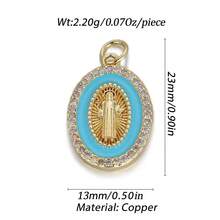 1pc Copper Human Figurine, Hexagram Pendant DIY Bracelet Necklace Anklet Charm, Suitable For Easter, Christmas, Adult Gifts - Multicolor - View 4