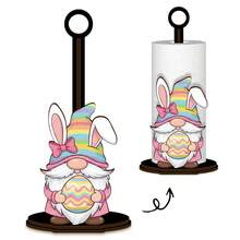 Decorative Kitchen Paper Towel Holder With Colorful Egg, Rabbit Ear And Gnome Patterns. Can Be Used As A Napkin Holder In Dining Room, Decoration For Afternoon Tea/Garden Party, Suitable For Kitchen, Living Room And Dining Room - Classic - View 5