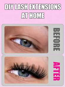 80PCS (8-15mm) Of Fox Eyelash D Curly Mink Eyelash Expansion, Natural Appearance And Soft Personal Long Eyelashes. Lash Clusters - C - View 2