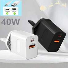 40W USB-C Charger, Dual Port PD Power Adapter + QC Type-C Wall Charger, Compatible With IPhone 17/16/15/14/13/12/11 Pro Max Plus, / Mini And Other Devices - View 3