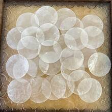 10/30/50pcs Round Shell Pieces, White & Colorful, 1.5/2/2.5/3/4/5cm Flat Round Natural Pierced Shell Pendants, Shell Round Discs Connectors For Wind Chimes/DIY Crafts - Multicolor - View 22