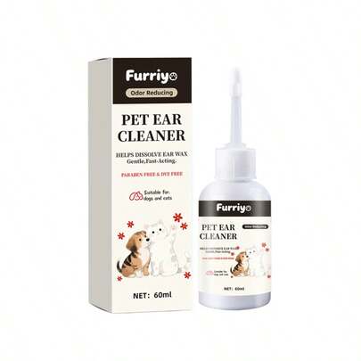 1pc Pet Ear Drops, Cat & Dog Ear Wax Remover, Ear Mite Treatment, Deodorizing, Anti-Itch, Antibacterial, Anti-Mite Liquid