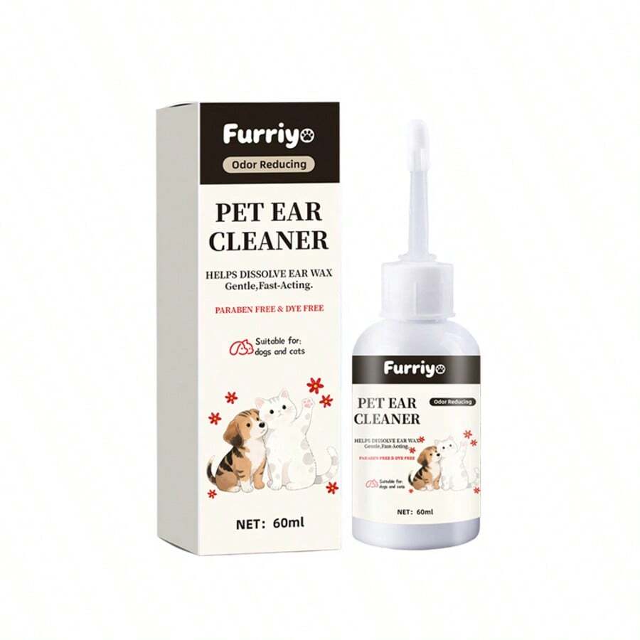 1pc Pet Ear Drops, Cat & Dog Ear Wax Remover, Ear Mite Treatment, Deodorizing, Anti-Itch, Antibacterial, Anti-Mite Liquid - Multicolor - View 1