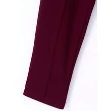 男士两件套，时尚简约拉链外套（带领子和口袋）+抽绳腰裤，轻盈涤纶面料，适合春秋季休闲、日常、度假穿着，也可作为送给男友的礼物。 - 酒紅色 - 查看 10