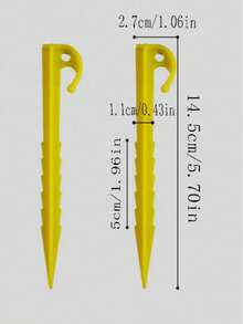 Camping Tarp Tent Stakes, Beach Mat, Picnic Mat, Garden Edging Pins - Multicolor - View 2
