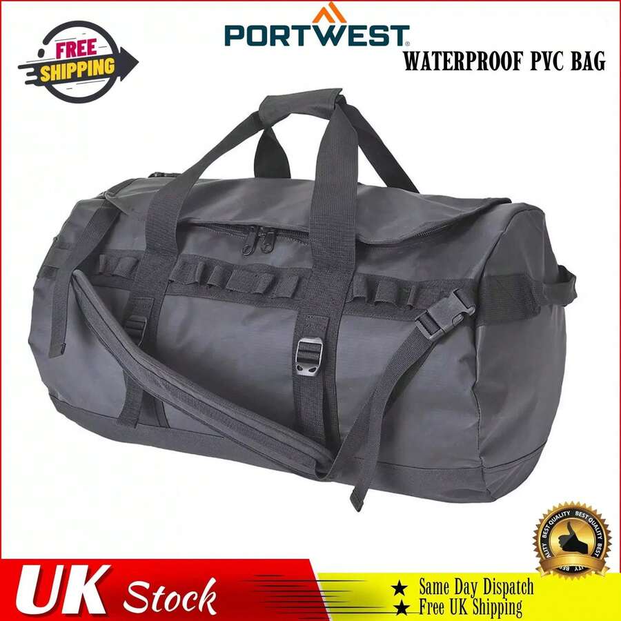 PORTWEST Large 70 Liter Capacity Waterproof Holdall Work Hunting Bag Black B910 - Multicolor - View 1