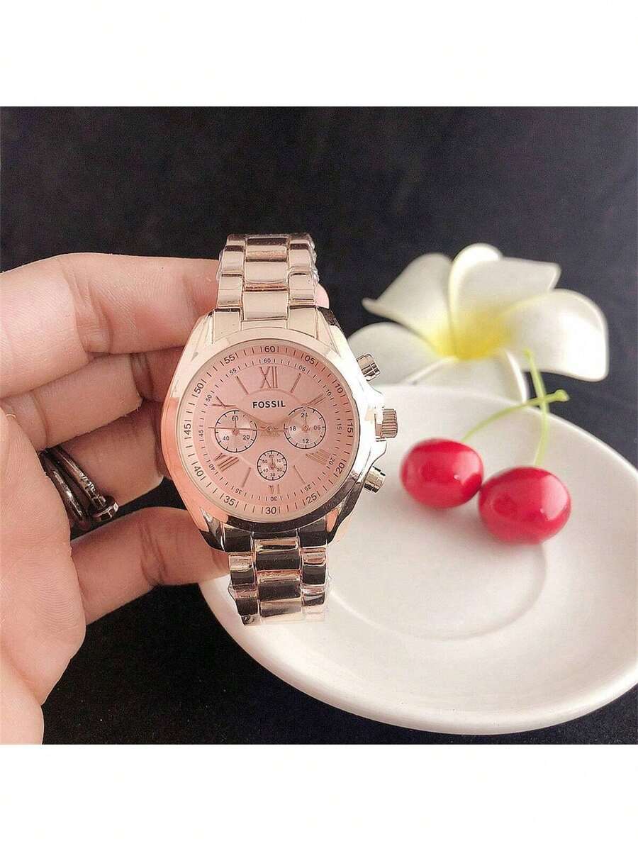 Unisex Quartz Watch With A 4 Cm Dial – Stylish And Functional Watch For Men And Women - Rose Gold - View 1