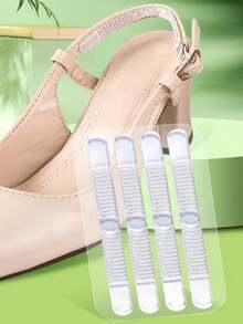 4/8pcs/Pack Transparent Silicone Anti-Slip Strips For Heel Grips And Shoe Pads Avoiding Grinding Feet - Transparent - View 8