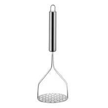 Machacador de papas Prensa para uso doméstico Preparador de comida para bebés Prensa para huevos de acero inoxidable Machacador y triturador - Plateado - Ver 3
